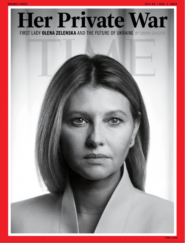 Alexander Chekmenev made cover photographs of Olena Zelenska for TIME Magazine